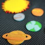 Felt planets pieces, 3-8cm, Set of 9 pcs - Image 3