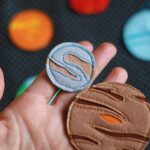 Felt planets pieces, 3-8cm, Set of 9 pcs - Image 4