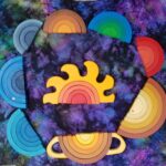 Solar system stacker play set, stackers, montessori toys, back to school, wooden planets