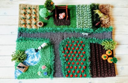 Crochet Farm Playmat: Sensory Toddler Activity Mat