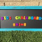 Kids Chalkboard, MAGNETIC Kids Chalkboards 12"x24", Framed magnetic Chalkboard, Wood Chalkboard, kids learning toy