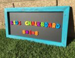 Kids Chalkboard, MAGNETIC Kids Chalkboards 12"x24", Framed magnetic Chalkboard, Wood Chalkboard, kids learning toy - Image 2