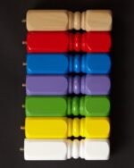 Custom Name Primary Rainbow Puzzle Stool - Personalized educational toy puzzle for preschool toddler children learning their name & colors. - Image 6