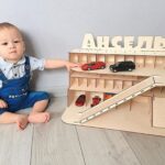 Montessori toys for Baby Gift Wooden puzzle play house car garage storage Wooden toddler educational learning toys Waldorf toddler Kids