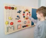 LiL HOUSE kids activity board, L size; Busy board;Busyboard;Activity board;Montessori toy;Activity toy;Geoboard;Geo board;Pegboard;Peg board - Image 5