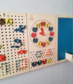 LiL HOUSE kids activity board, L size; Busy board;Busyboard;Activity board;Montessori toy;Activity toy;Geoboard;Geo board;Pegboard;Peg board - Image 2