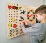 LiL HOUSE kids activity board, L size; Busy board;Busyboard;Activity board;Montessori toy;Activity toy;Geoboard;Geo board;Pegboard;Peg board - Image 6