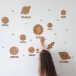 Large Wooden Solar System Wall Decor, Space Nursery Art, Montessori Learning Toy, Kids Room Wall Art, Planet Stickers, Future Astronaut Gift - Image 2