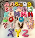 Felt Alphabet Donuts, Handmade Educational Toy with Box - Image 2