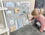 Personalized Montessori Busy Board: Wooden Sensory Toy for Toddlers - Image 2