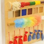 Montessori Sensory Wall Board for Toddlers, Wooden Busy Board, Wall Mounted Activity Panel, Fine Motor Toy