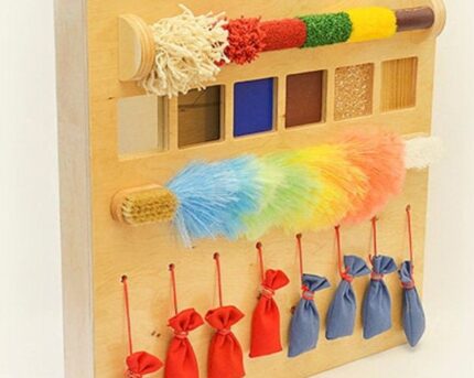 Montessori Sensory Wall Board for Toddlers, Wooden Busy Board, Wall Mounted Activity Panel, Fine Motor Toy