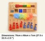 Montessori Sensory Wall Board for Toddlers, Wooden Busy Board, Wall Mounted Activity Panel, Fine Motor Toy - Image 3