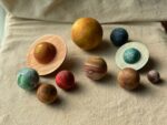 XL Wooden Solar System Set | Labeled Wood Montessori Handpainted Toys Names Wooden Waldorf, Study, Planets Space Galaxy - Image 3