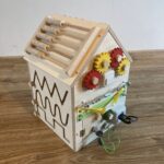 Handmade Abacus Roof Busy Board – Montessori Toddler Toy with LED Light