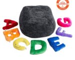 Alphapals Rainbow Set- Plush Large Alphabet in a Structured Bean Bag Chair, Learn letters, colors, reading, Great Gift