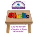 Wooden Name Stool ~ Personalized Baby Toddler Gift ~ Child Name Stool Bench ~ Custom Puzzle Stool ~ Montessori Toys ~ New Mom Gift