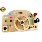 Wooden Busy Board | Formula-1 Race Car, Flight Panel, Mission Control, Montessori Toy