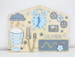 Personalized Montessori Busy Board: Toddler Sensory Learning Toy - Image 2