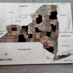 New York Counties Map Puzzle – Educational Wooden Geography Toy for Kids & Schools