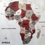 Montessori Wooden Puzzle Map of Africa – Geography & Political Map Learning Toy for Kids and Adults