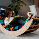 2in1 Set: Montessori Arch with Cotton Cushion, Baby Gift Climbing Arch Pillow, Arch Rocker, Climbing Arch Cushion
