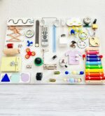 Handmade Wooden Sensory Fidget Board: Montessori Learning Toy - Image 5