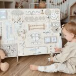 Large Montessori Busy Board: Baby Toddler Activity Learning Toy