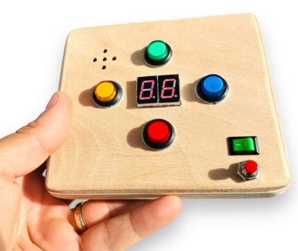 Handmade Wooden Simon Game | Montessori Memory Toy, Natural Wood Sensory Game