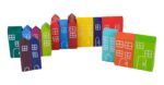 Rainbow Wooden Houses Linden Wood Stacking Toy Montessori Educational Gift for Kids - Image 6