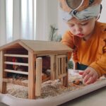 Wooden Henhouse Coop – Waldorf and Montessori Toy, Quiet Sensory and Early Learning