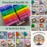 Preschool Activity Bundle #2- 16 task box activity sets with carrying case- Special Education, Homeschool, Pre K, Kindergarten Prep