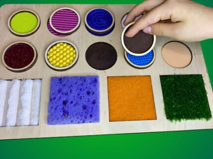 Sensory Toy Texture Board: Montessori Sorting Play with Varied Textures for Tactile Stimulation