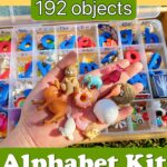 Alphabet Phonics Kit Digraphs Blends Montessori Miniature Objects Letter Sound SLP I Spy Trinkets Reading Writing Spelling Homeschool Toys