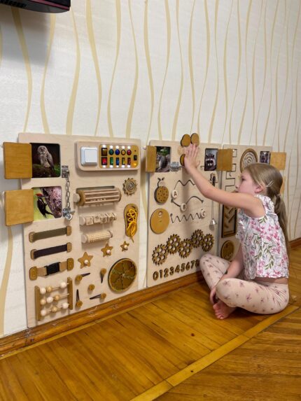 Large Busy Board Preschool Wall Toys For Fine Motor Skills And Concentration Special Needs Sensory Wall Panel Back To School SEN Toys