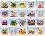 Montessori Materials, Sensory Board, Quiet Book Pages (Set of 68 Pages) MiniMoms - Image 5