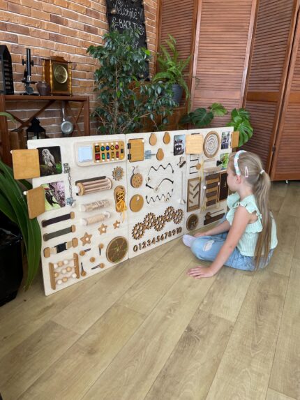 Large Busy Board Preschool Wall Panel For Fine Motor Skills And Concentration Special Needs Sensory Wall Panel Back To School Calm Down Item