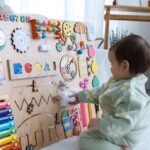 Large Customizable Busy Board for Toddlers | Educational Learning Wall with Over 20 Activities | Child Safe Materials