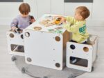 Montessori Play Table Chair Set: Writable Activity Table with Toy Storage - Image 6