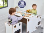 Montessori Play Table Chair Set: Writable Activity Table with Toy Storage - Image 5
