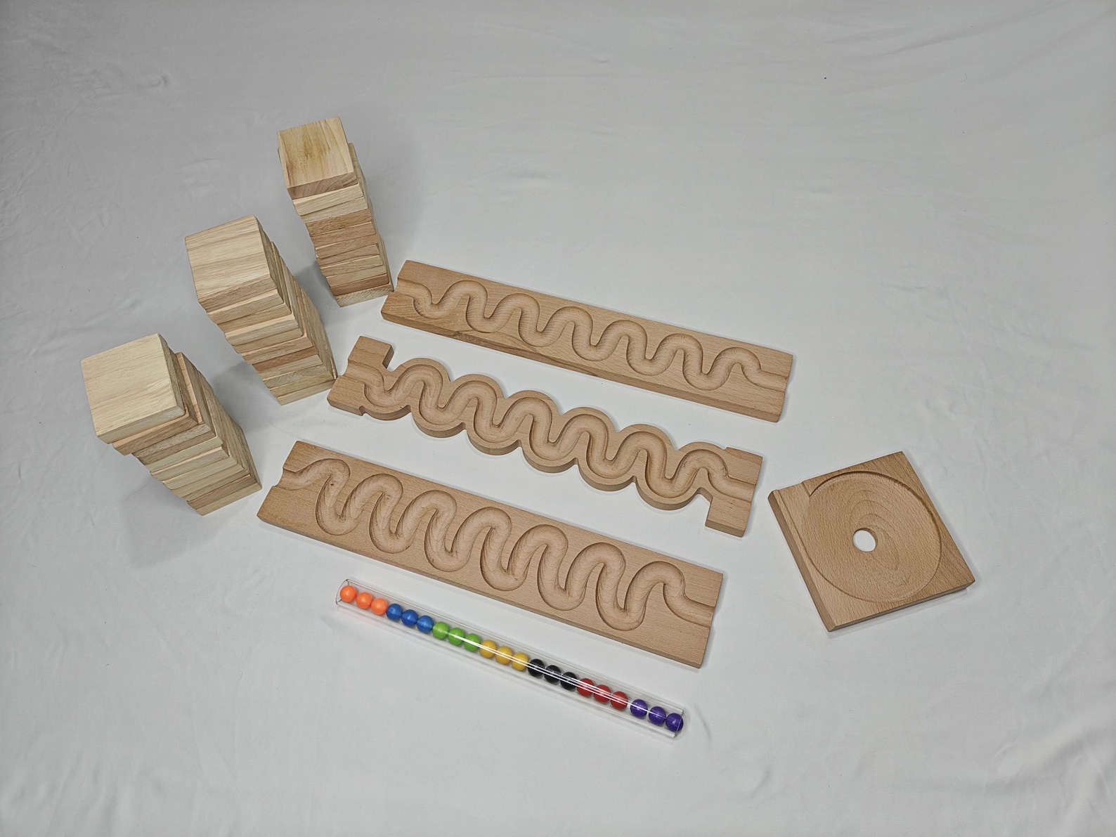 il_1588xN.6430909849_426o.jpg Beech Wood Marble Run Track: Montessori STEM Toy Gift - Image 1