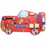 Interactive Educational Busy Board for Babies - Car-Shaped Toddler Learning Toy for Fine Motor Skills Development, Hand-eye Coordination. - Image 4