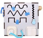 Interactive Busy Cube – Sensory Toy for Toddlers with Buttons, Locks, Gears, and Puzzles to Improve Fine Motor Skills, Focus. - Image 4