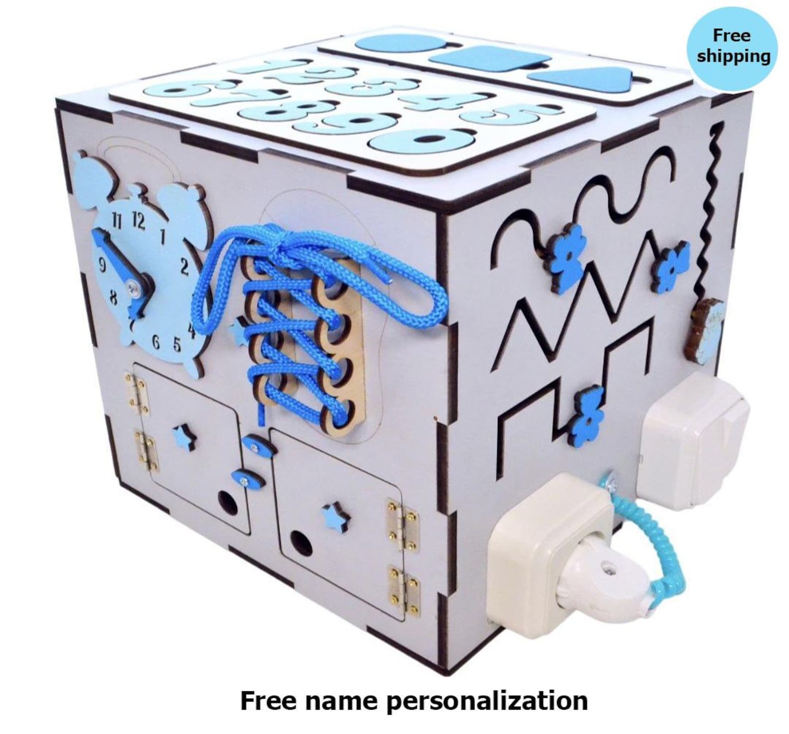 il_1588xN.6499806998_9b0j.jpg Interactive Busy Cube – Sensory Toy for Toddlers with Buttons, Locks, Gears, and Puzzles to Improve Fine Motor Skills, Focus. - Image 1