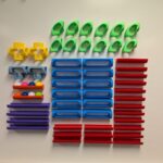 60pc STEM Magnetic Wall Giant Marble Run Toy with Pipes and Golf balls (Deluxe Kit)