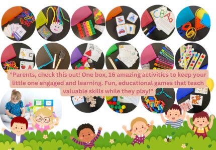 Montessori Activity Box: 16 Learning Sets with Carrying Case