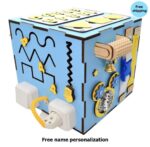 Busy Cube for Kids – Educational Toy with Buttons, Locks, Gears, and Puzzles for Motor Skill Development, Fine Motor Coordination. - Image 2