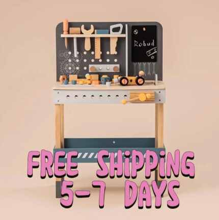 Wooden Tool Workbench Toy Set: Montessori Construction Gift