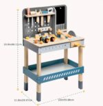 Wooden Tool Workbench Toy Set: Montessori Construction Gift - Image 4