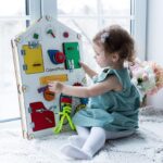 9m+ BUSY BOARD Ttoddler, Wooden Educational Toy, First Birthday Gift Girl Boy, Montessori toy